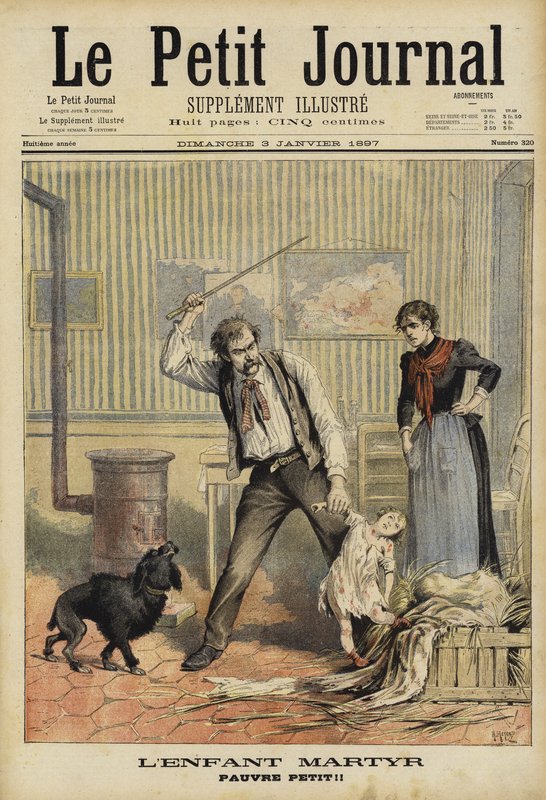 Murder of a young child, France, 1897 by French School