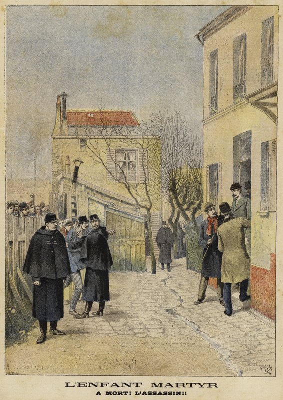 Murder of a young child, France, 1897 by French School