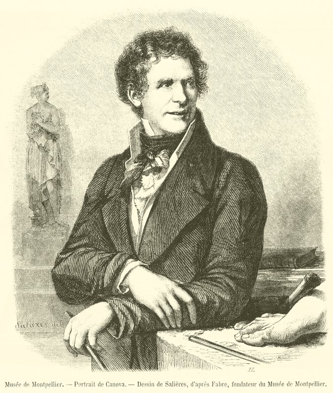 Montpellier Museum, Portrait of Canova (engraving) by French School