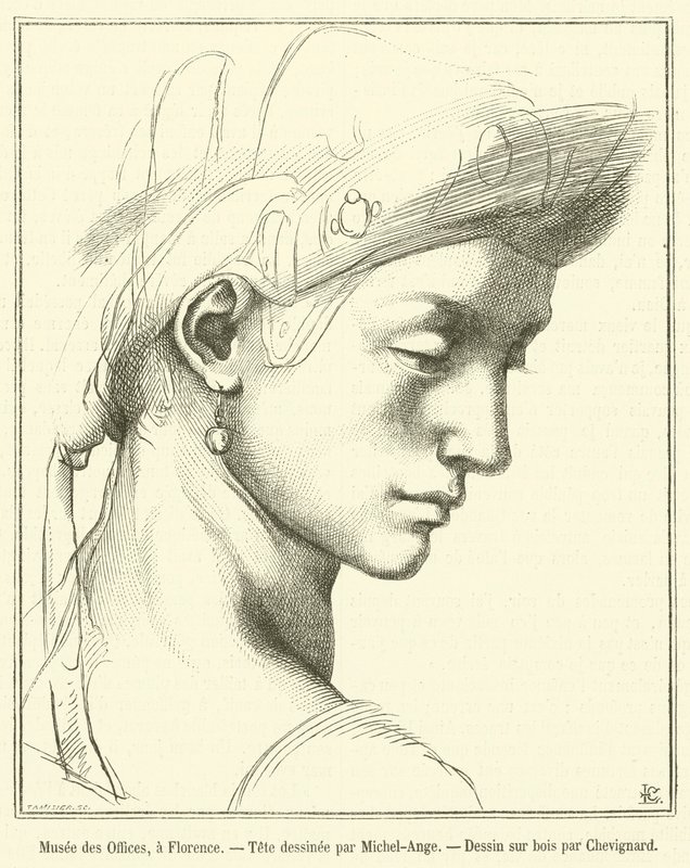Uffizi Museum, Florence (engraving) by French School