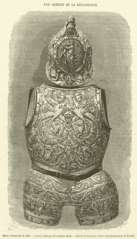 Retrospective Museum of 1865, Italian armor of the sixteenth century by French School