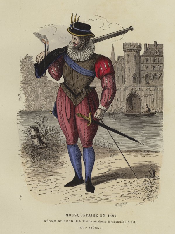 Musketeer of the reign of Henry III of France, 1586 by French School