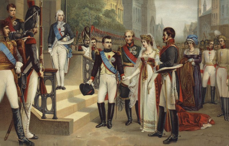 Napoleon I and the Queen of Prussia by French School