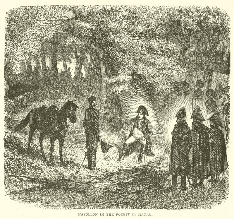 Napoleon in the Forest of Hanau by French School