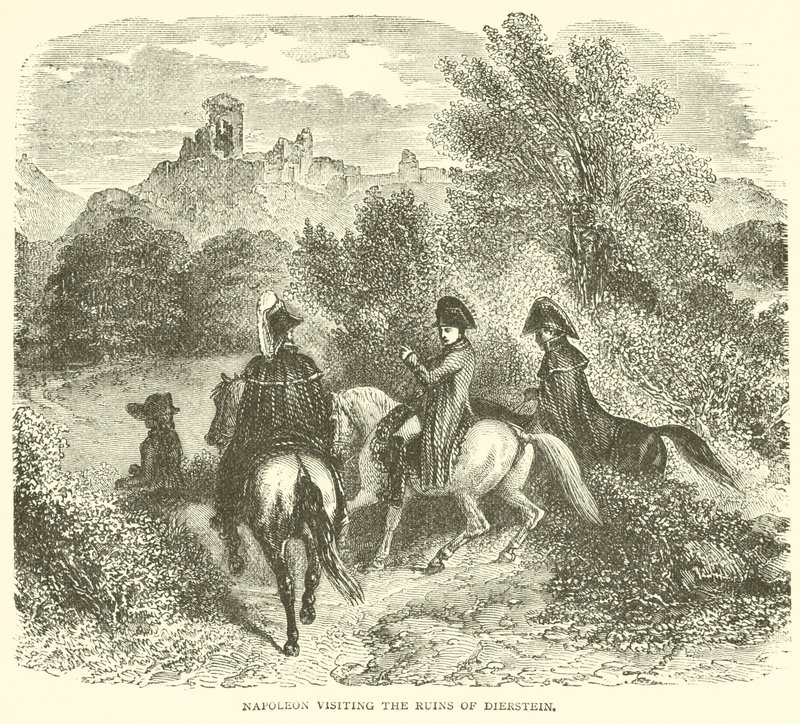 Napoleon Visiting the Ruins of Dierstein by French School