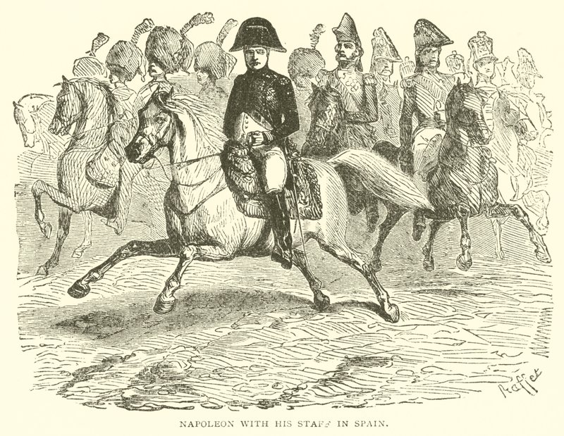 Napoleon with His Staff in Spain by French School