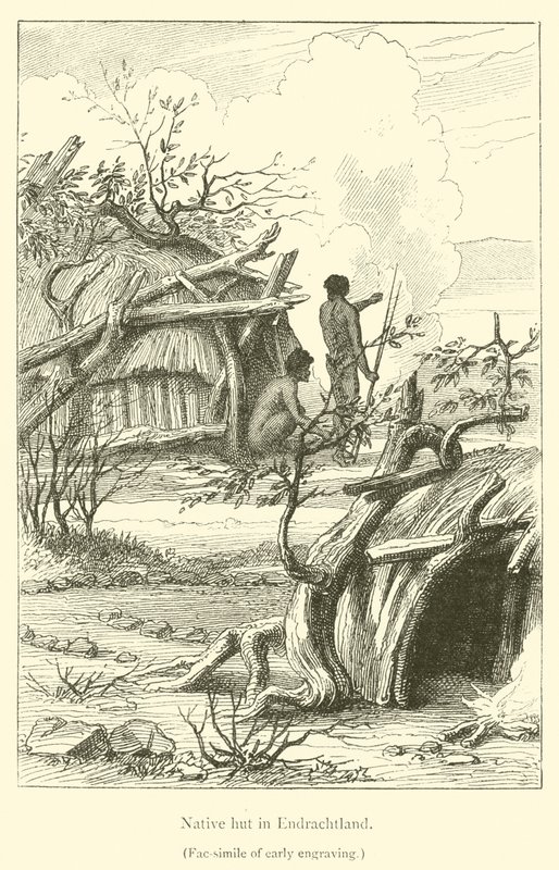 Native hut in Endrachtland by French School