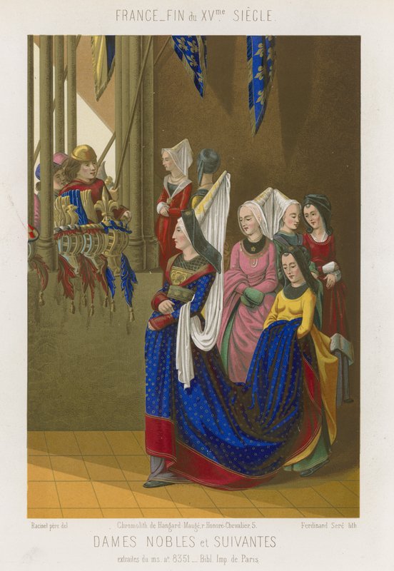 Noblewomen and their suitors by French School
