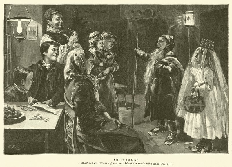 Christmas in Lorraine (engraving) by French School