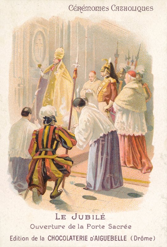 Opening of the Holy Door by the Pope, Jubilee by French School