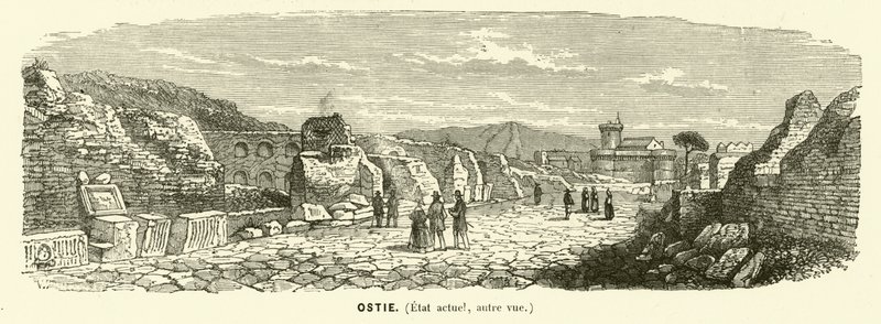 Ostia, seaport of ancient Rome, Italy by French School