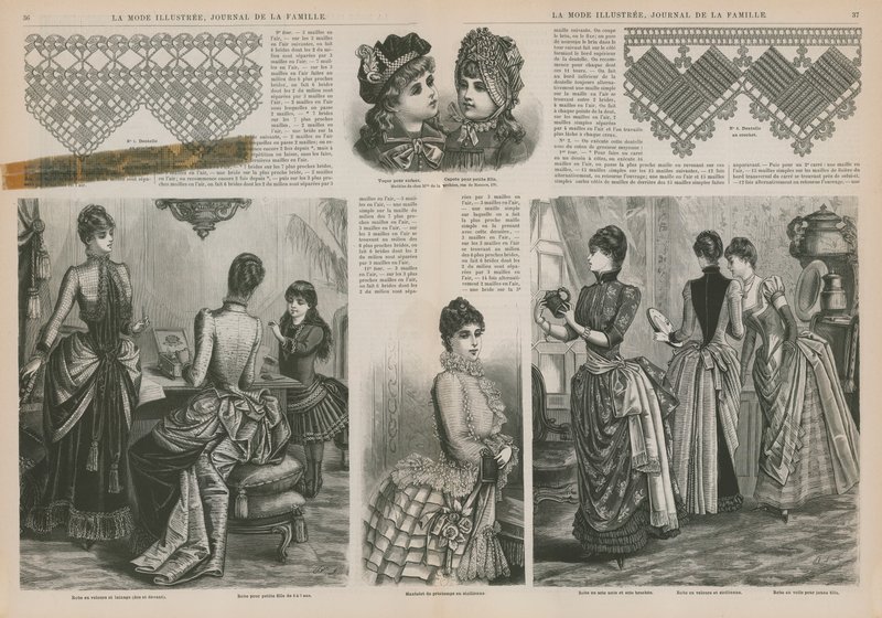Page from La Mode Illustree by French School