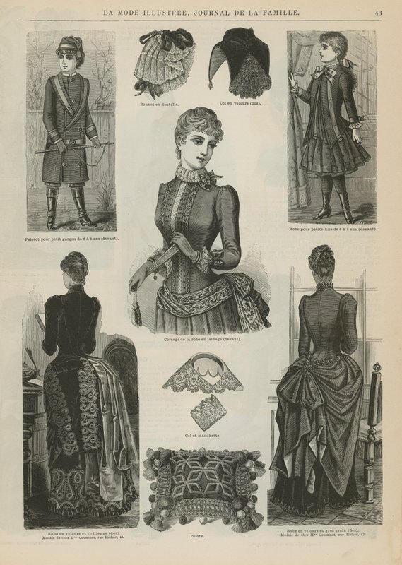 Page from La Mode Illustree by French School