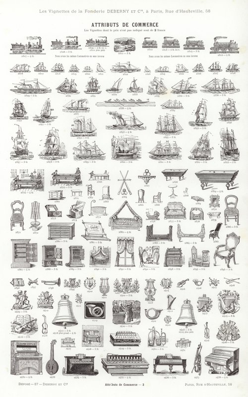 Page from Vignettes Typographiques by French School