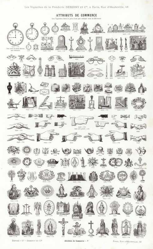 Page from Vignettes Typographiques by French School