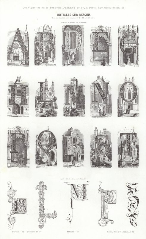 Page from Vignettes Typographiques by French School