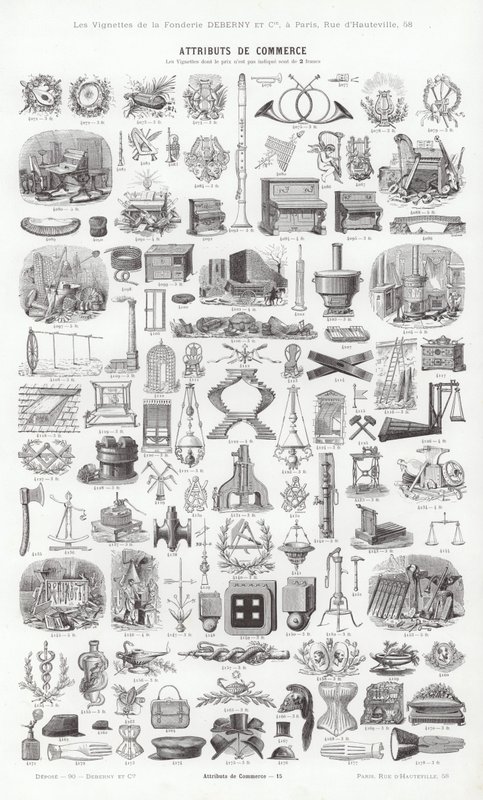 Page from Vignettes Typographiques by French School