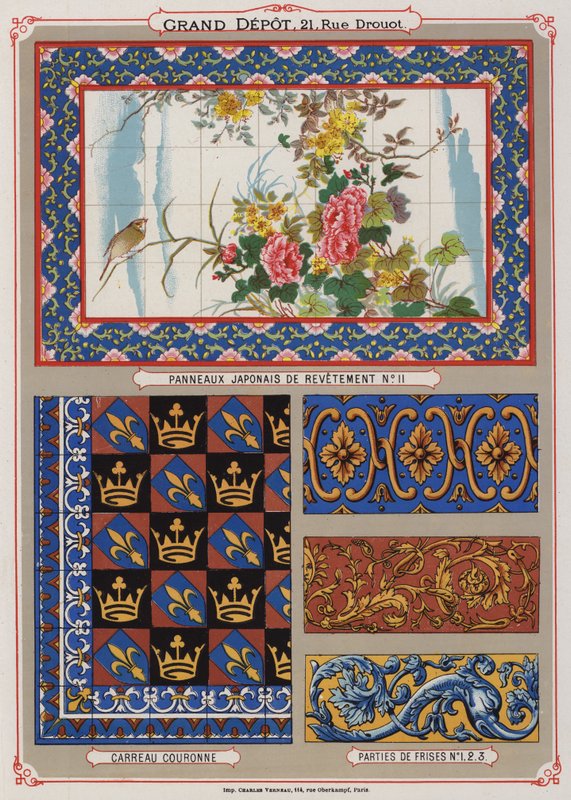 Page from the catalogue of the Grand Depot de Porcelaines, Faiences et Verreries by French School