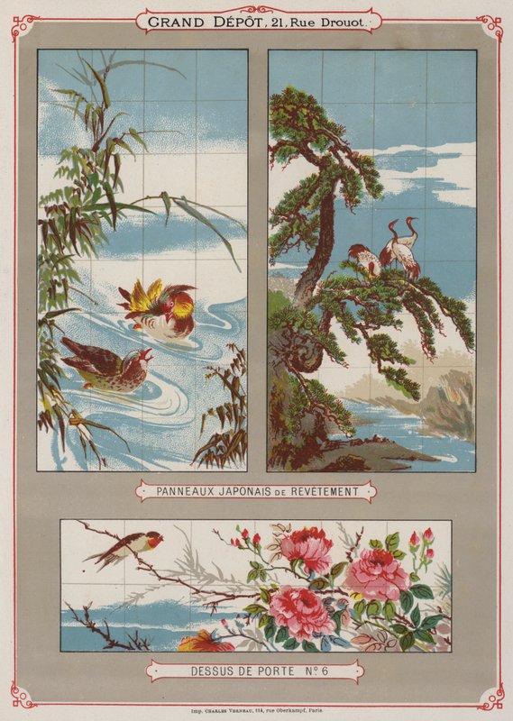 Page from the catalogue of the Grand Depot de Porcelaines, Faiences et Verreries by French School