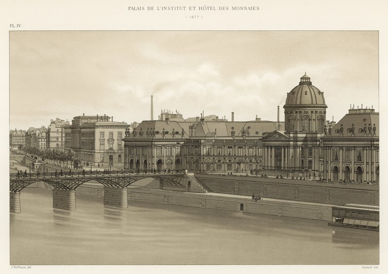 Palace of the Institute and Hotel des Monnaies, 1877 by French School