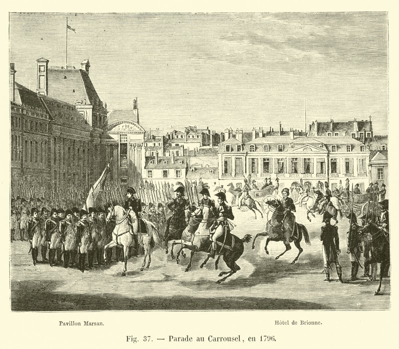 Parade at the Carrousel, 1796 by French School