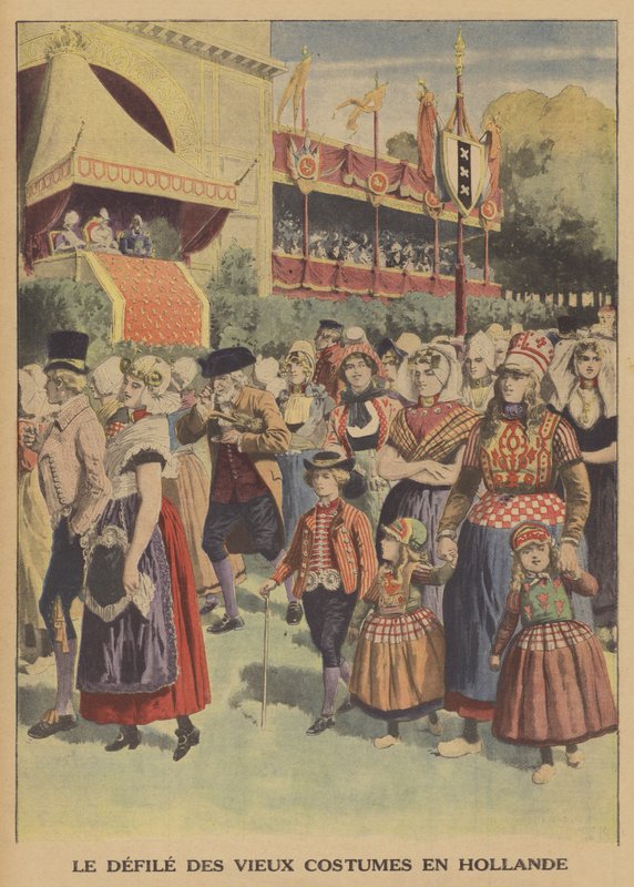 Parade of traditional costumes in the Netherlands by French School