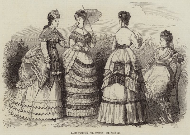 Paris Fashions for August by French School