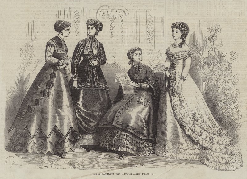 Paris Fashions for August by French School