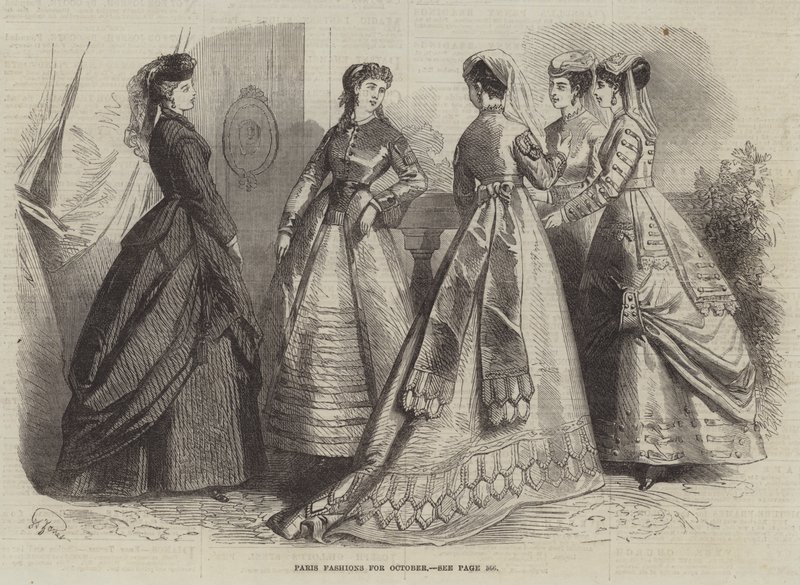 Paris Fashions for October by French School