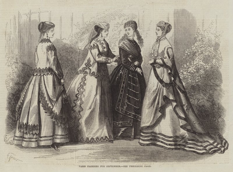 Paris Fashions for September by French School