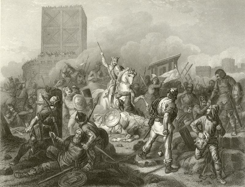 Paris besieged by the Normans, 885 by French School