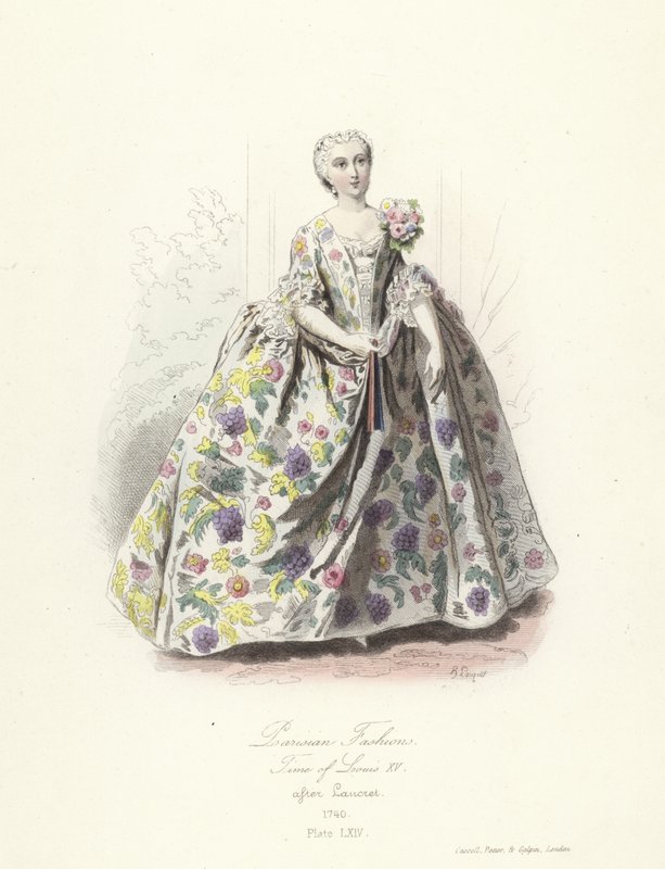 Parisian fashions, time of Louis XV by French School