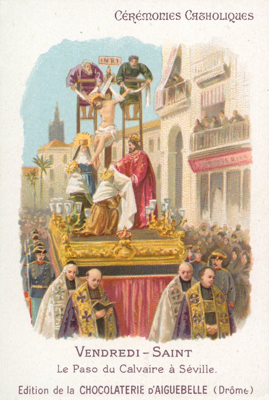 Paso of Calvary, Good Friday, Seville by French School