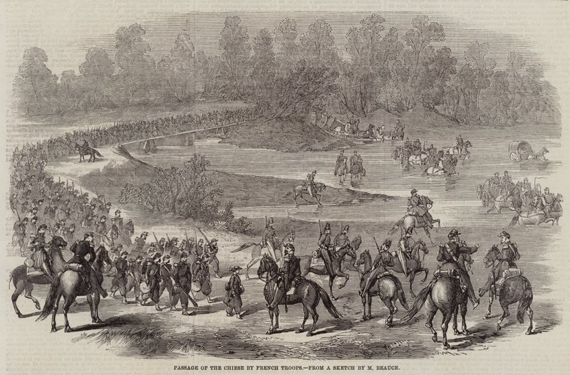 Passage of the Chiese by French Troops by French School