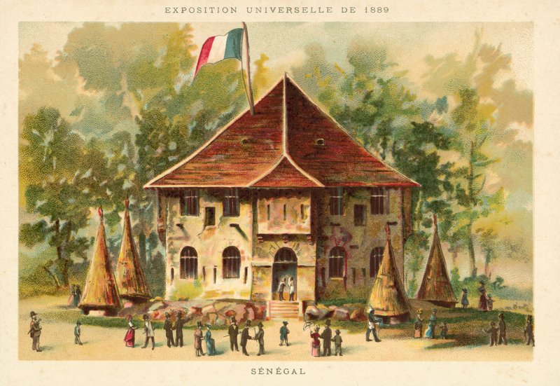 Pavilion of Senegal, Exposition Universelle 1889, Paris by French School