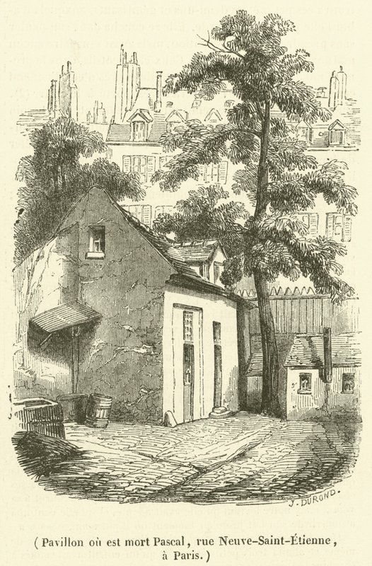 Pavilion where Pascal died, Neuve-Saint-Etienne Street, in Paris by French School