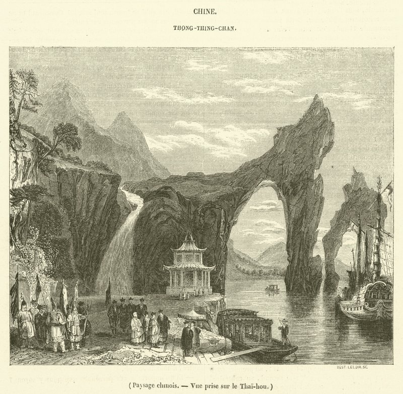 Chinese Landscape, View Taken on the Taihu (engraving) by French School