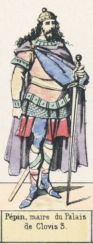 Pepin, Mayor of the Palace, of Clovis III by French School