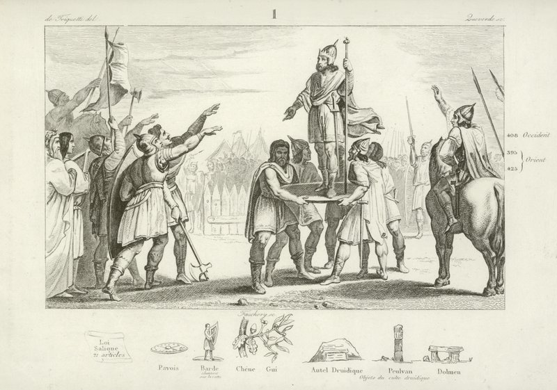 Pharamond, King of the Franks by French School