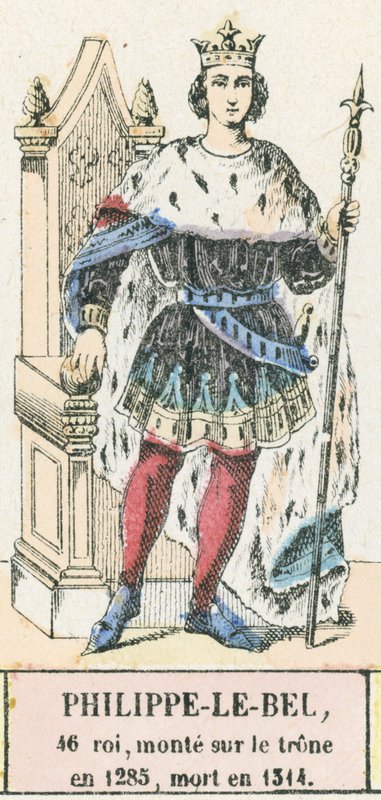 Philip the Fair, 46th King, ascended the throne in 1285, died in 1314 by French School