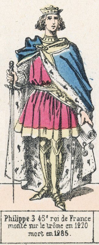 Philip III, 45th King of France, ascended the throne in 1270, died in 1285 by French School