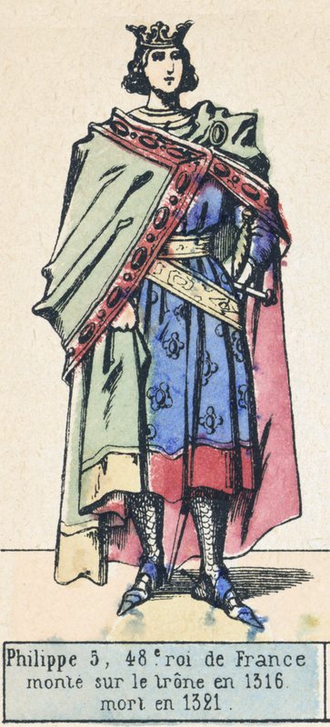 Philippe V, 48th King of France, Ascended the Throne in 1316, Died in 1321 by French School