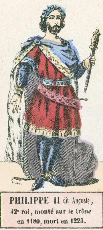 Philip II called Augustus, 42nd King, Ascended the Throne in 1180, Died in 1223 by French School