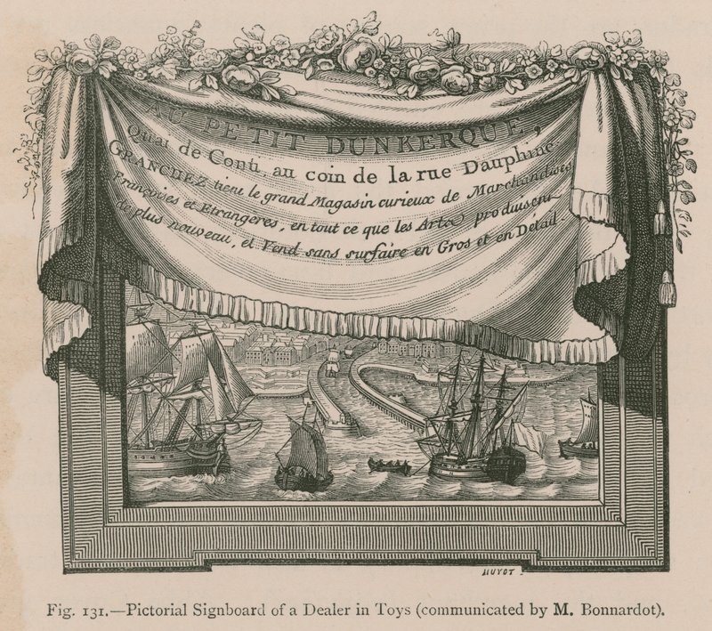 Pictorial Signboard of a Dealer in Toys (Communicated by M. Bonnardot) by French School