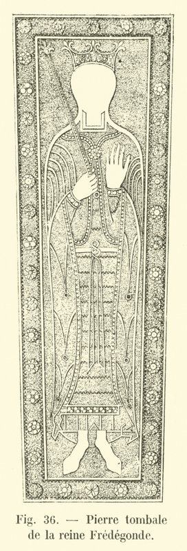 Tombstone of Queen Fredegonde by French School