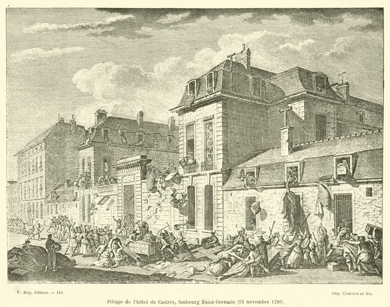 Pillage of the Hotel de Castres, Faubourg Saint-Germain, 13 November 1790 by French School