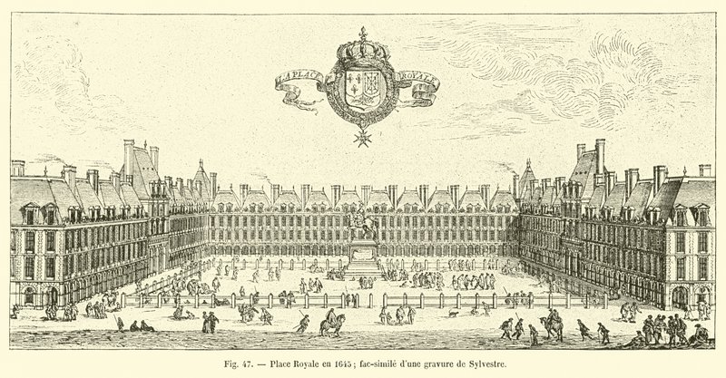 Place Royale in 1645; Facsimile of an Engraving by Sylvestre by French School