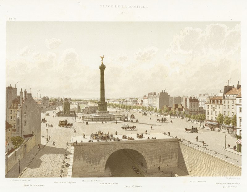 Place de la Bastille, 1841 by French School