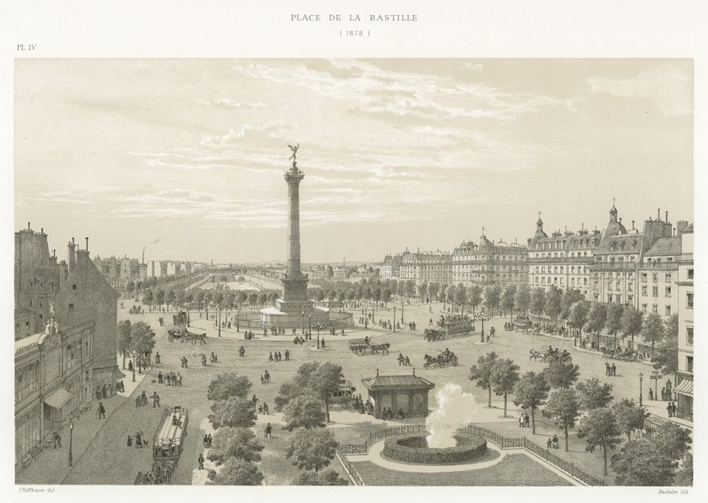 Place de la Bastille, 1878 by French School