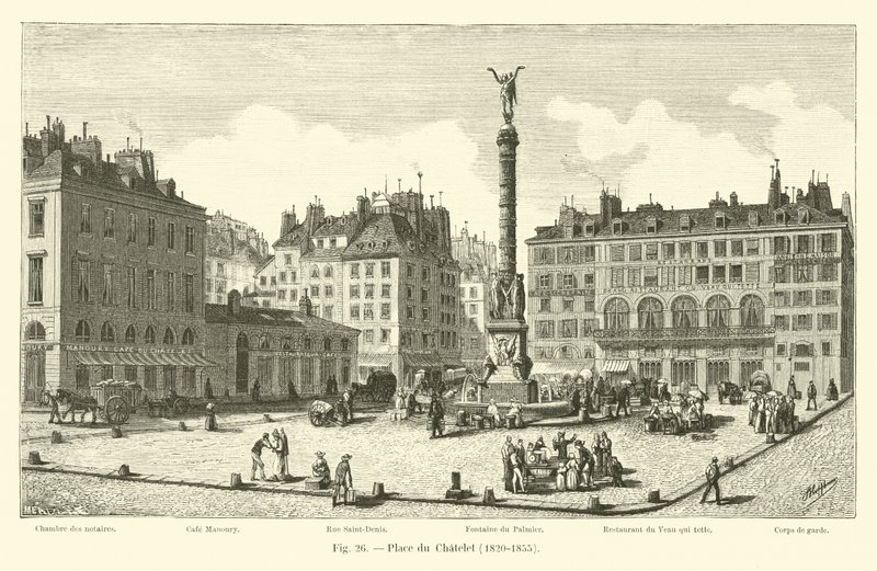 Place du Chatelet, 1820-1855 by French School